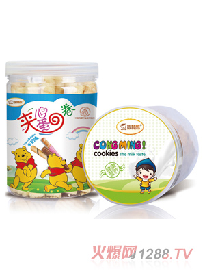 智慧熊夾心蛋卷 牛奶味