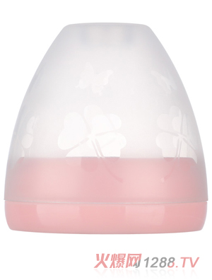 萌嘟嘟寬口奶瓶牙蓋組合粉色