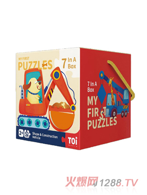 TOI 低幼拼圖 - 形狀工程車(chē)