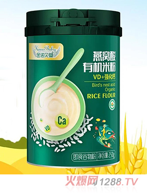 金諾貝嬰燕窩酸有機米粉 VD+強化鈣