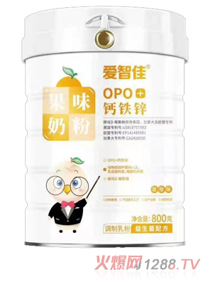 愛(ài)智佳鈣鐵鋅果味奶粉 甜橙味