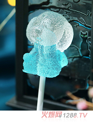 米唐たき動物派對棒棒糖-小狗漸變藍色