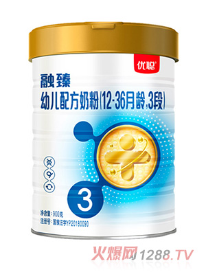 圣元優(yōu)聰融臻youe配方奶粉（12-36月齡，3段）900g