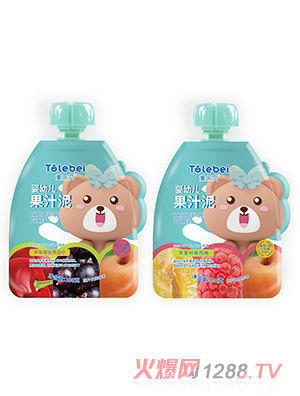 童樂貝yingye果汁泥-蘋果櫻桃黑加侖蘋果黃桃草莓蘋果樹莓西梅