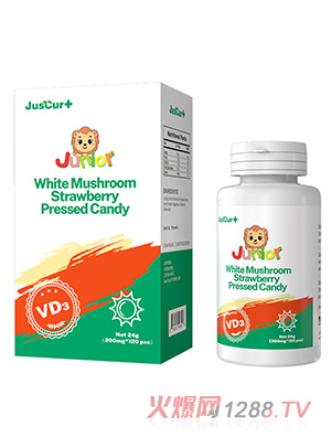 杰西佳白蘑菇草莓壓片糖果