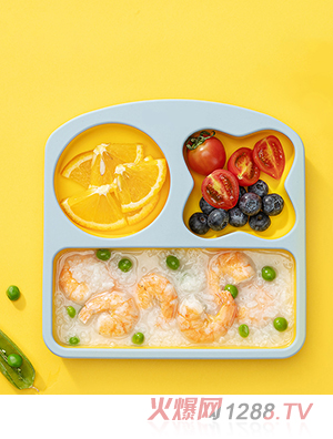 皇寵硅膠餐盤 克洛黃