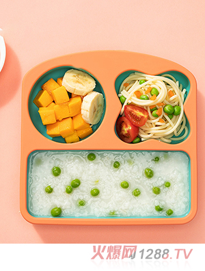 皇寵硅膠餐盤 里瑟橙