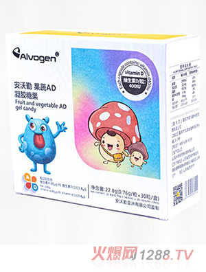 安沃勤果蔬AD凝膠糖果