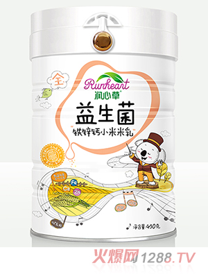 潤心草益生菌鐵鋅鈣小米米乳450克