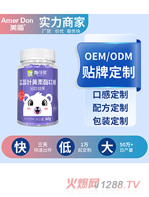 藍(lán)莓葉黃素酯軟糖OEM/ODM代加工
