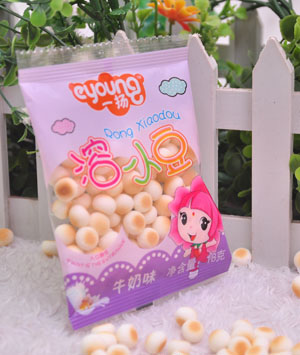 一揚(yáng)牛奶味溶小豆18克紫色