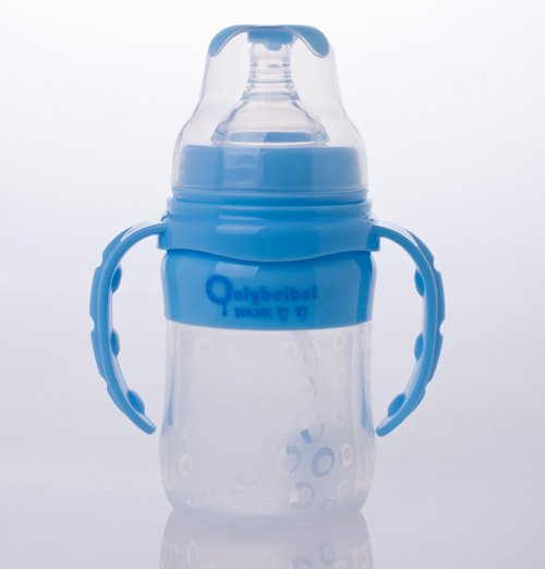唯昵貝貝寬口硅膠奶瓶160ml藍(lán)色