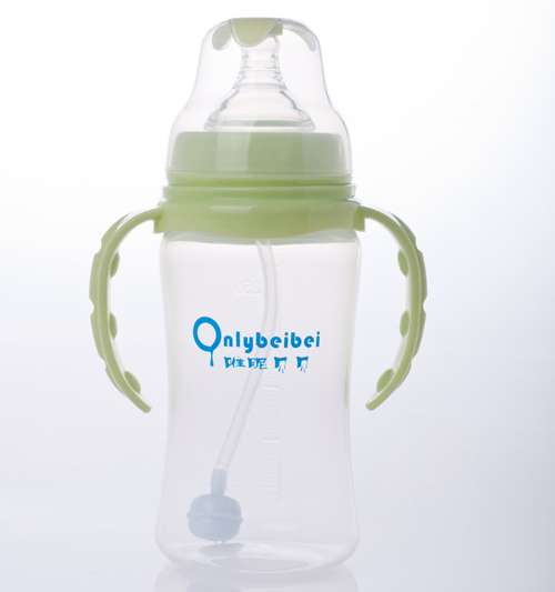 唯昵貝貝寬口PP奶瓶300ml綠色